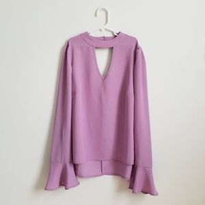Lavender Keyhole Top